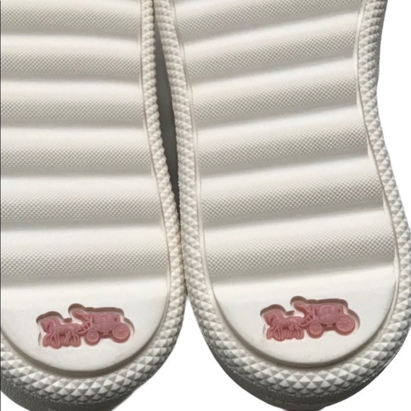 NWT Coach Leather Slip On Chalk Petal Pink Sneakers - Picture 10 of 12